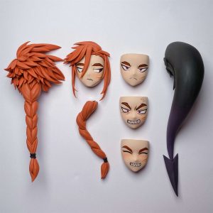 Custom 1/6 head doll, able to change faceplate. Skincovered doll